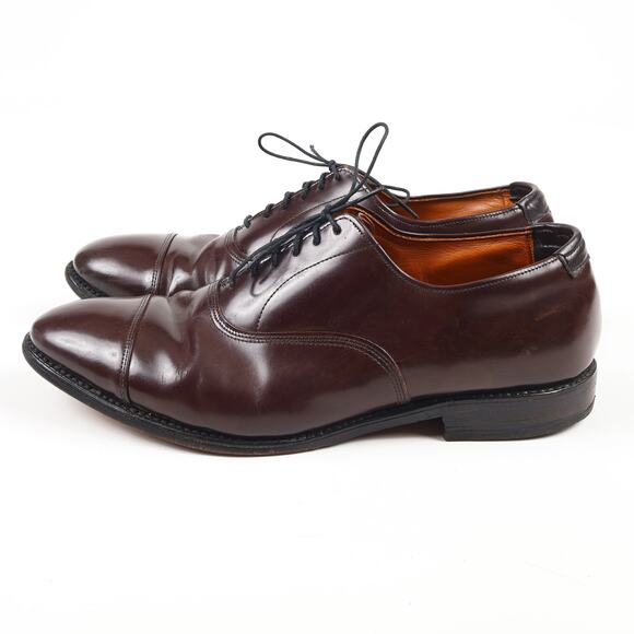 Allen Edmonds Park Avenue Mens US 10 Burgundy Leather Cap Toe Oxford Dress Shoe - Picture 6 of 16